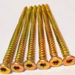 Concrete screw torx pozi 6 nibs yellow zinc hi-lo thread